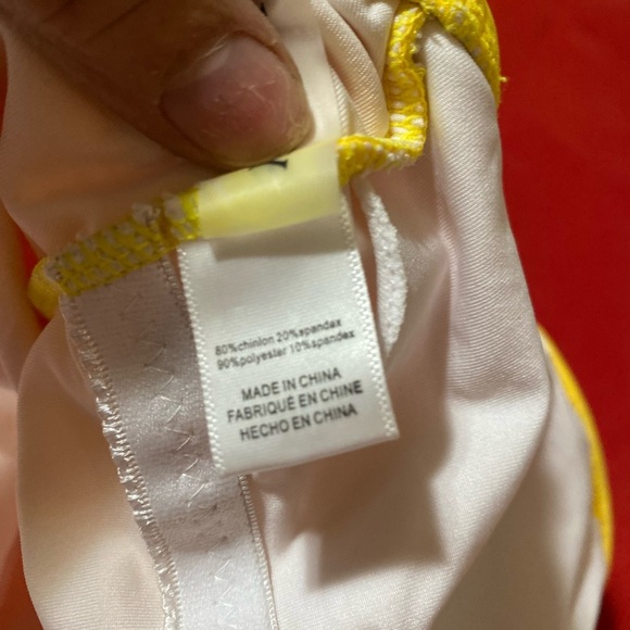 Yellow Off-Shoulder Swimsuit - Picture 9 of 11